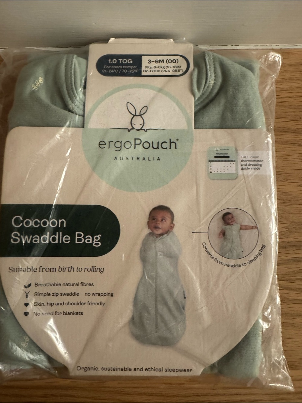 ErgoPouch cocoon Swaddle bag 3-6M New
